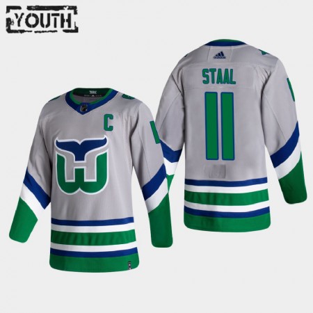 Børn NHL Carolina Hurricanes Trøje Jordan Staal 11 2020-21 Reverse Retro Authentic